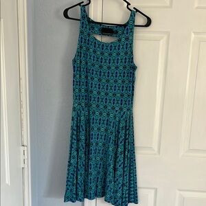 Cynthia Rowley Blue and Green Dress - Size Medium